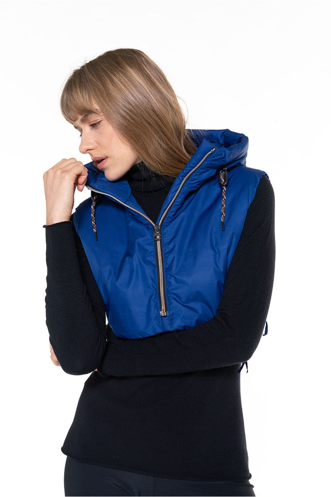 Capuche AVORIAZ-Capuche accessoire en tissu déperlant bleu