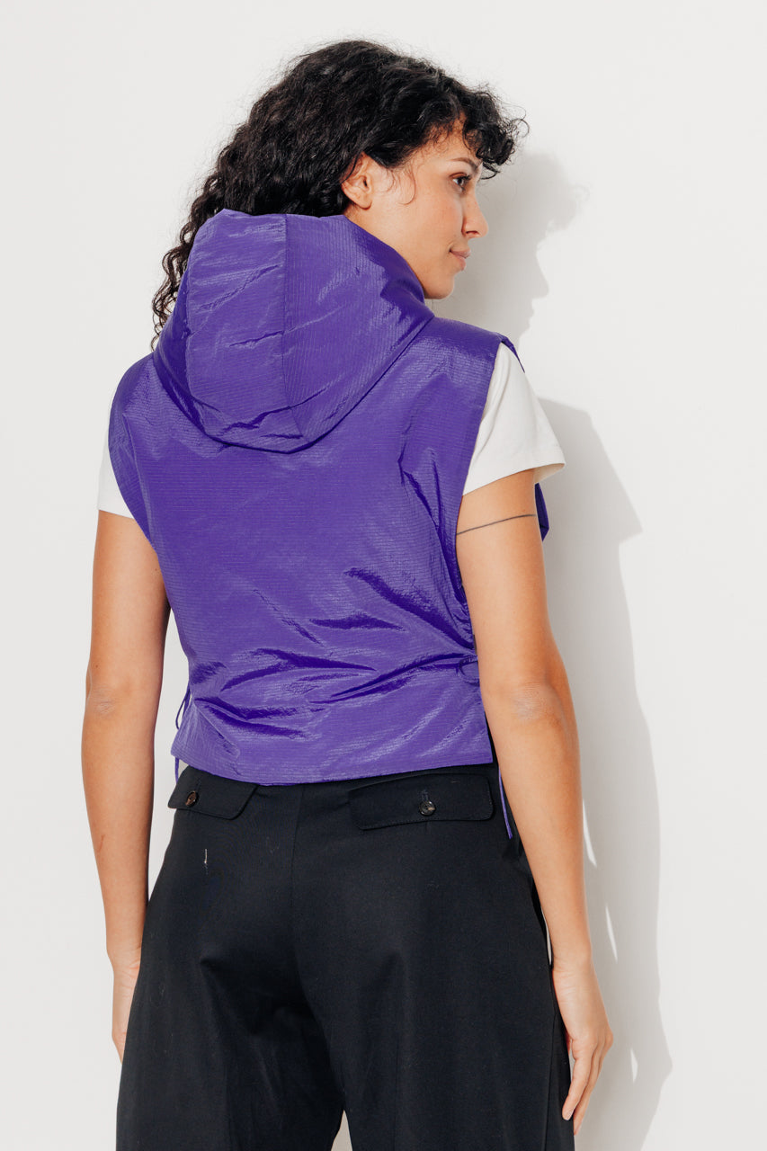 CAILLE - Capuche ouatinée zippée violette VIOLET - Trench & Coat