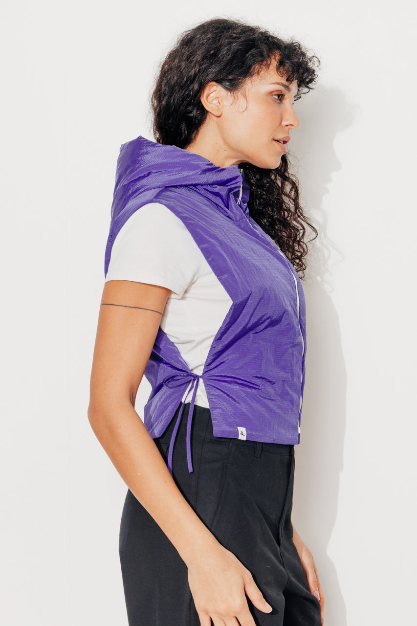 CAILLE - Capuche ouatinée zippée violette VIOLET - Trench & Coat