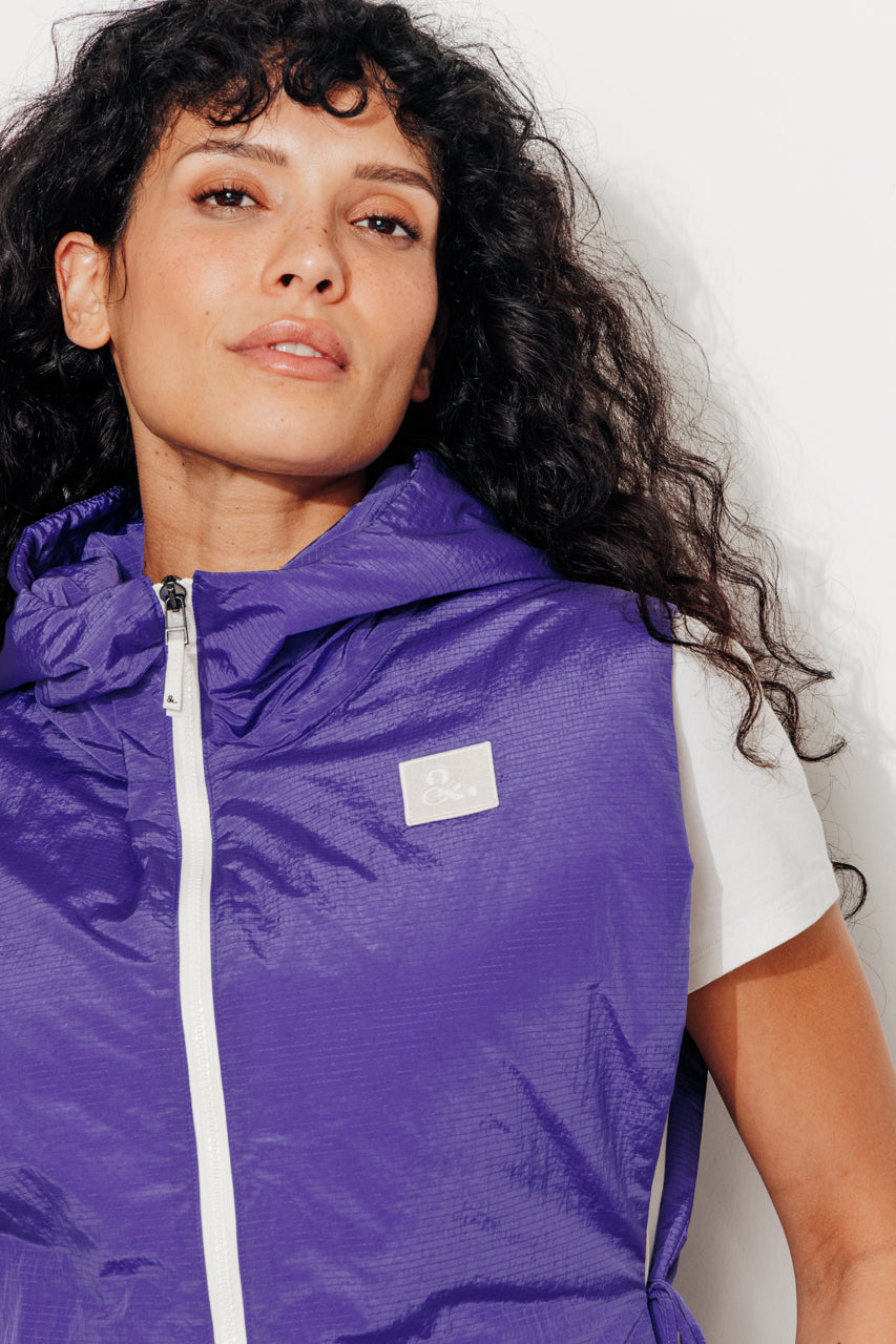 CAILLE - Capuche ouatinée zippée violette VIOLET - Trench & Coat