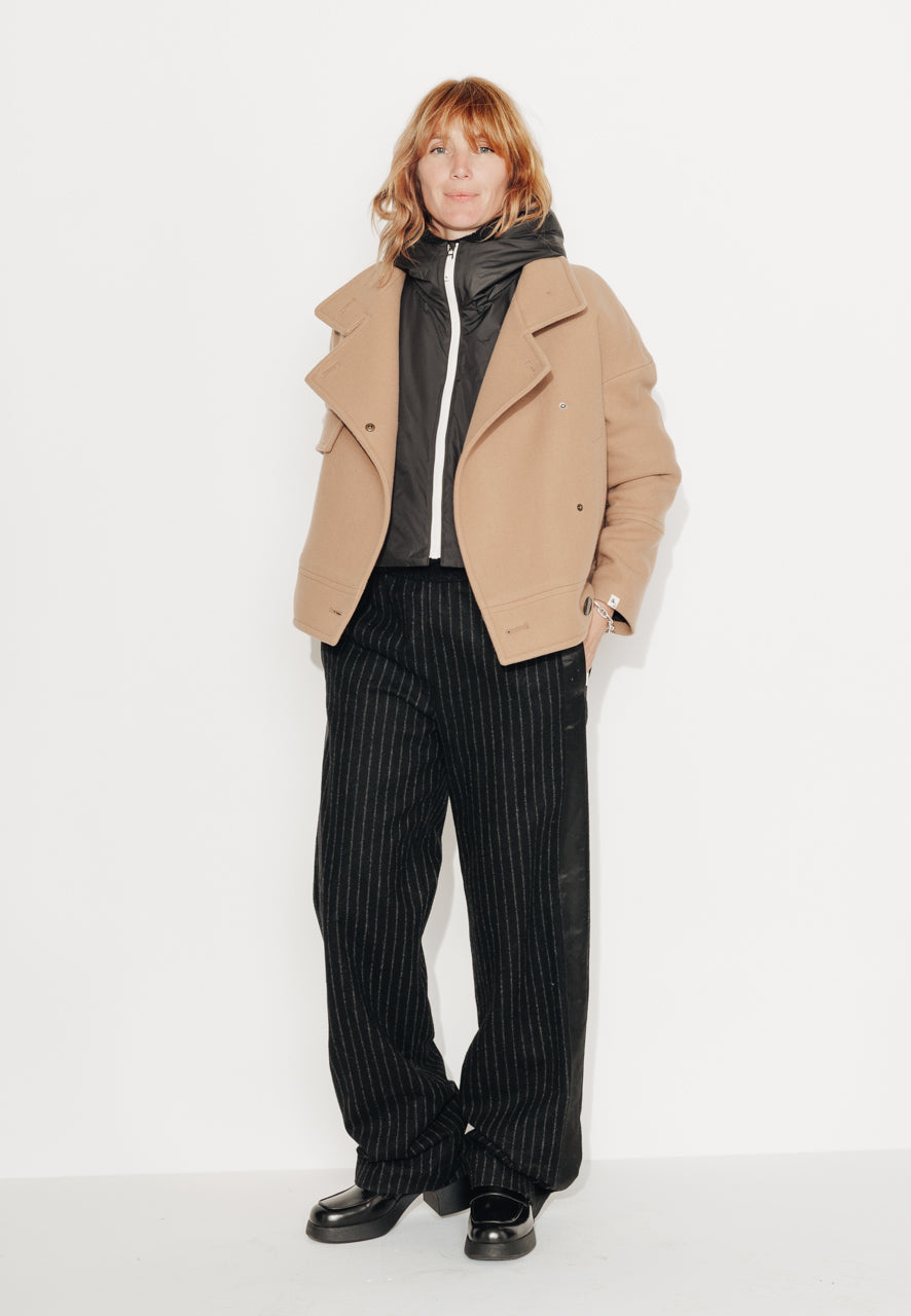 CAILLE - CAILLE - Capuche ouatinée zippée noire Noir / Black - Trench & Coat