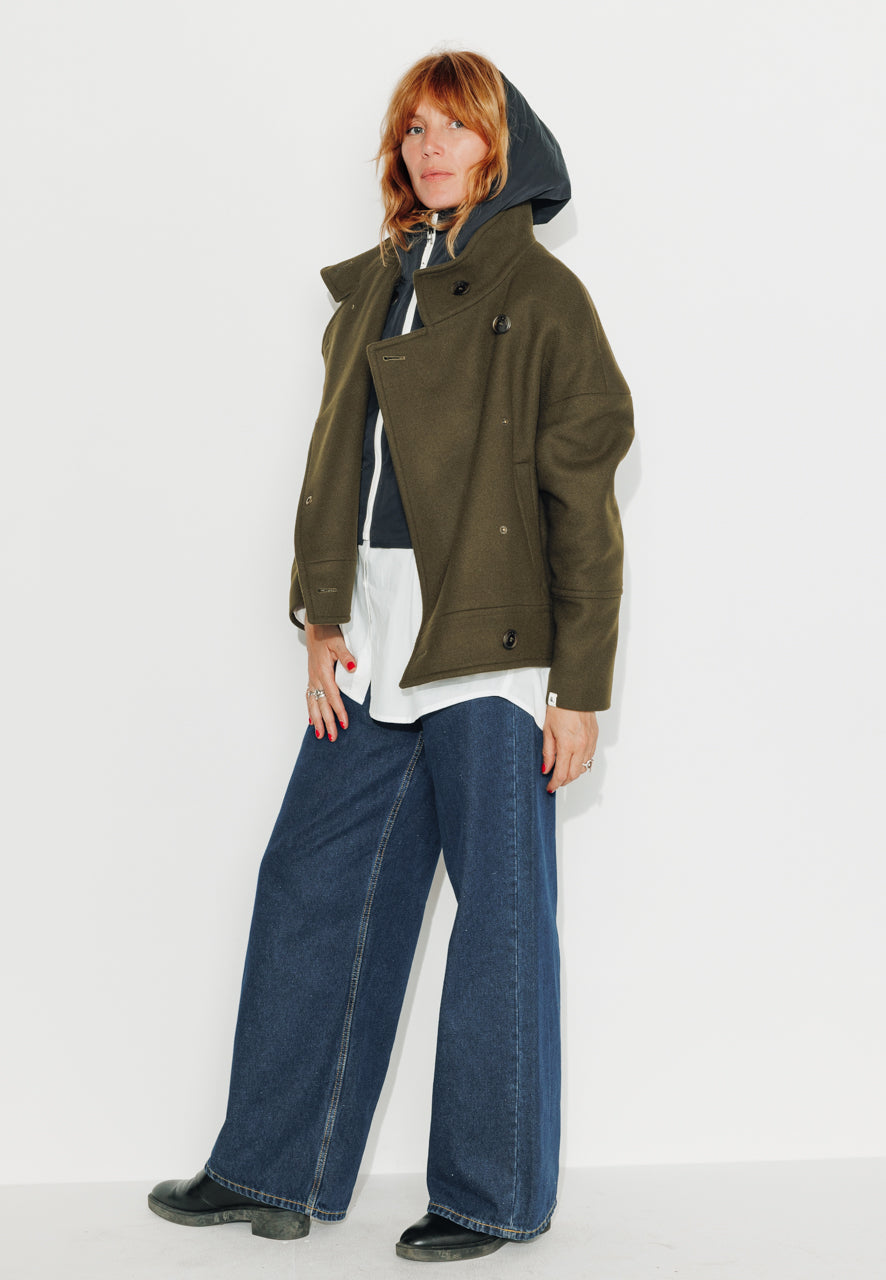CAILLE - CAILLE - Capuche ouatinée zippée marine Marine / Navy - Trench & Coat
