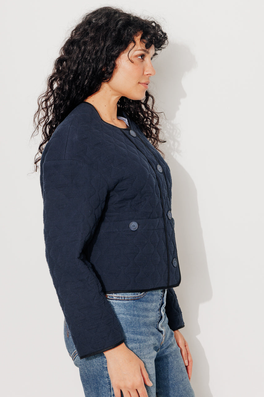AVOCATIER - AVOCATIER - Veste oversize matelassée Marine / Navy - Trench & Coat