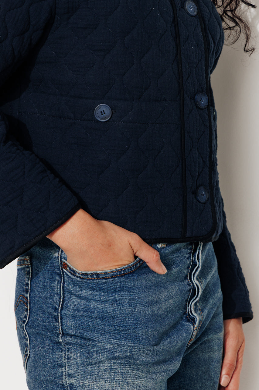 AVOCATIER - AVOCATIER - Veste oversize matelassée Marine / Navy - Trench & Coat