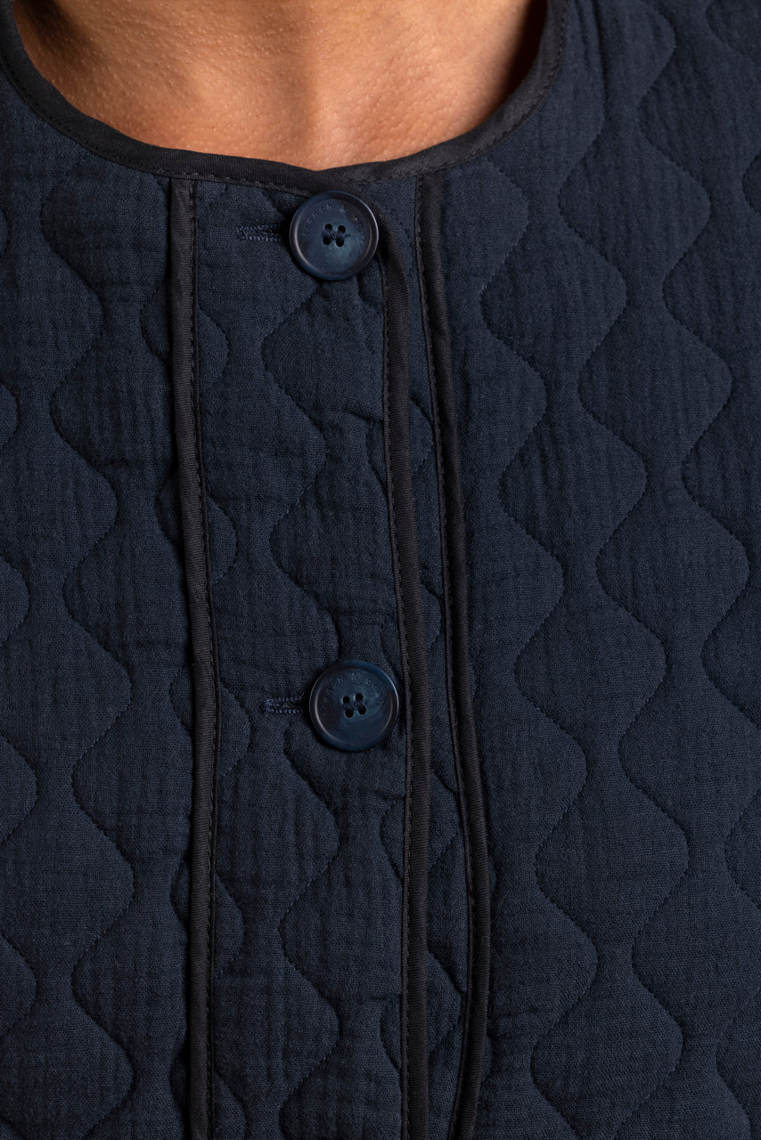 AVOCATIER - Veste oversize matelassée Marine / Navy - Trench & Coat