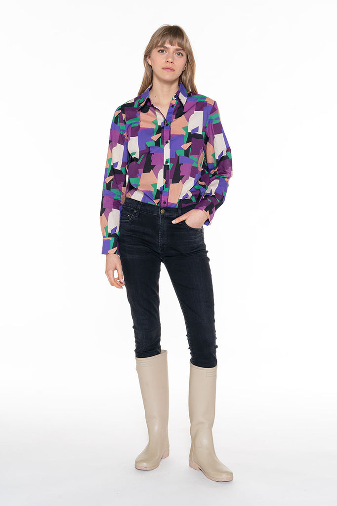 Chemise CHEMERY-Chemise droite 100% coton imprimé