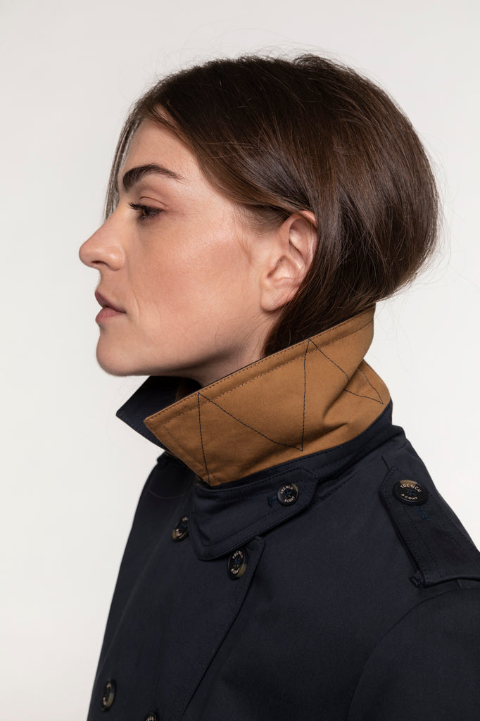 Trench fluide hotsell bleu marine