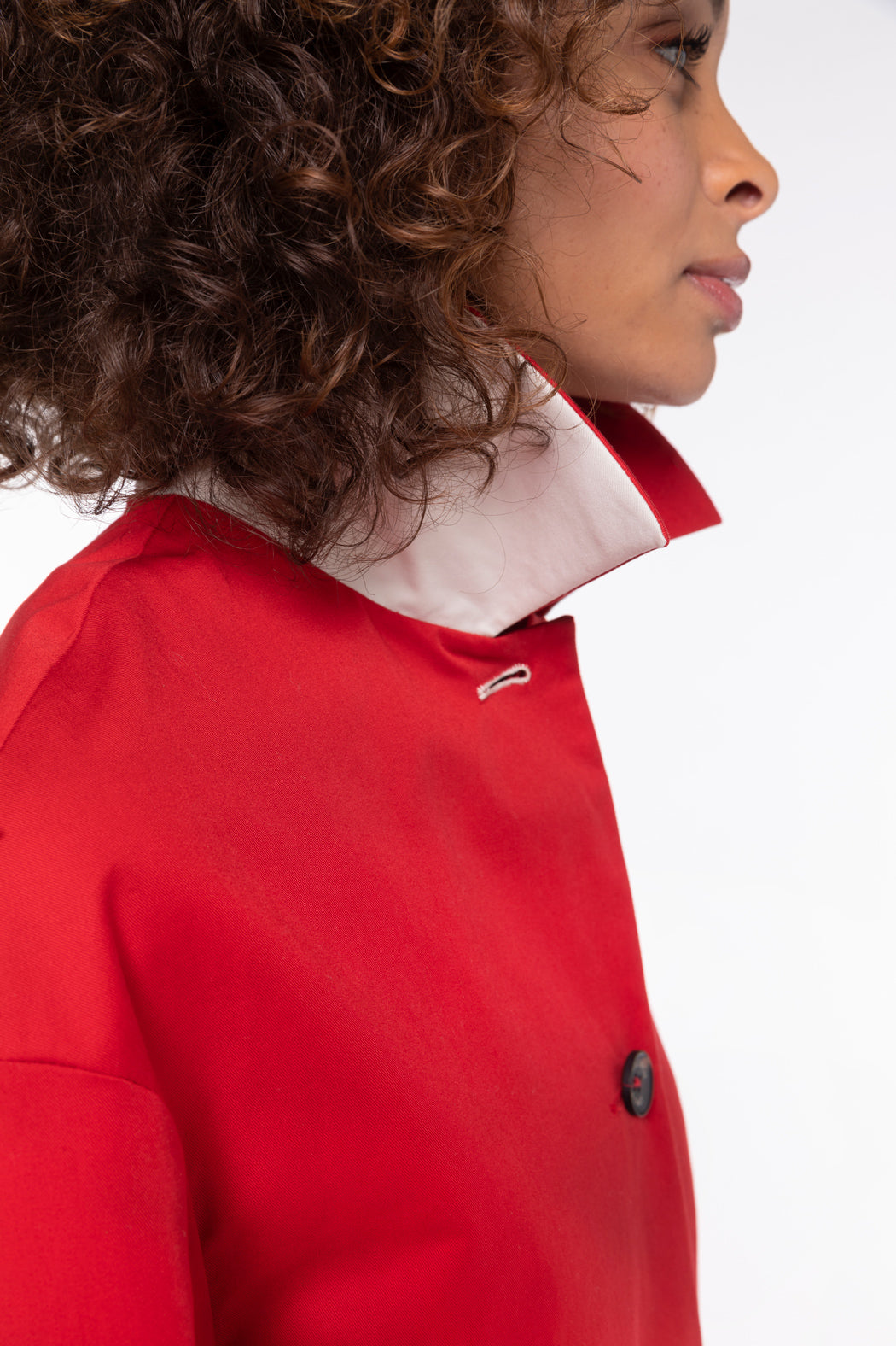 Manteau DAX-Redding épuré en pur coton premium rouge