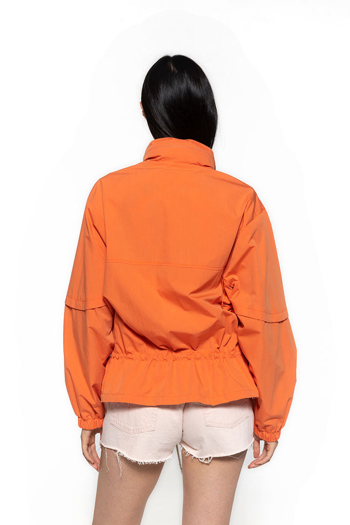 Parka courte CHALIEU oversize orange-Parka courte oversize en coton orange