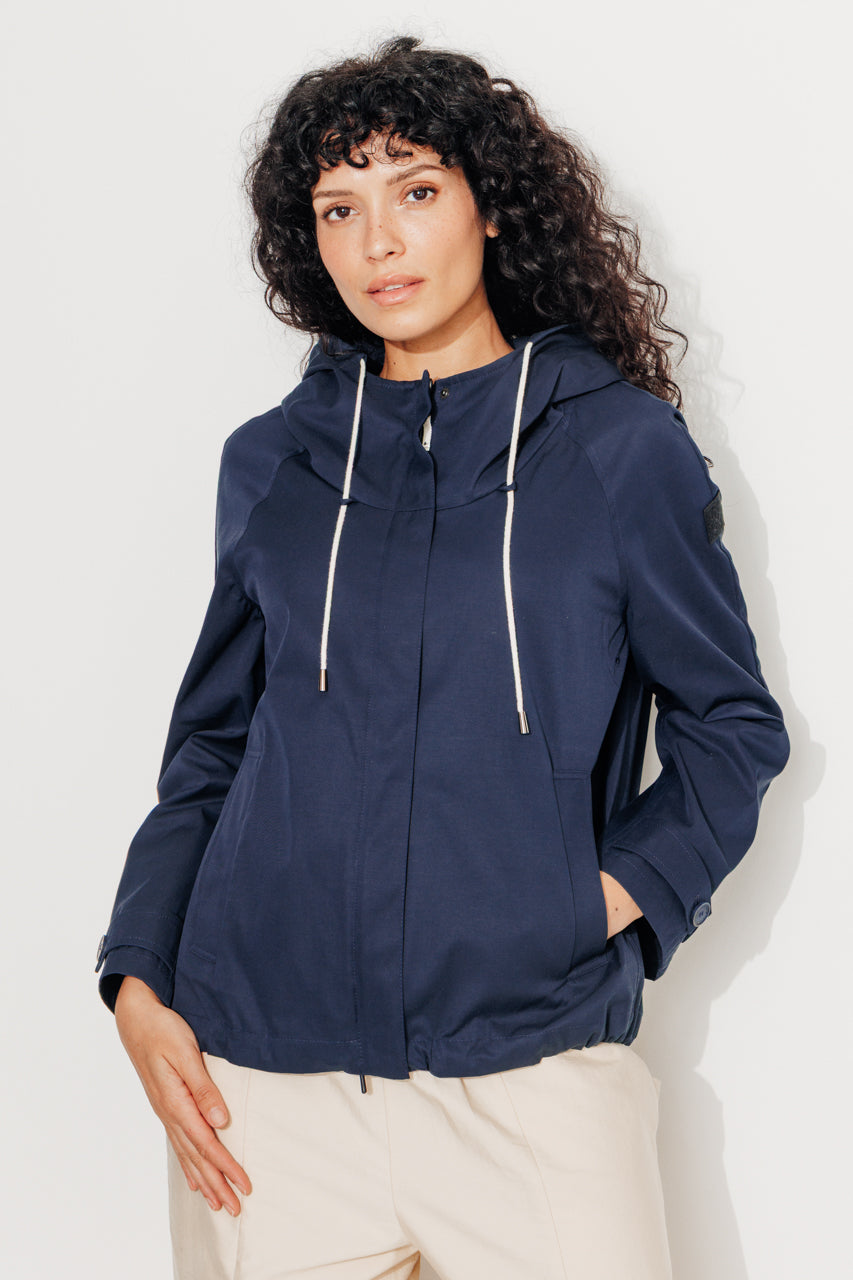 TANZAC - Parka courte déperlante MARINE - Trench & Coat