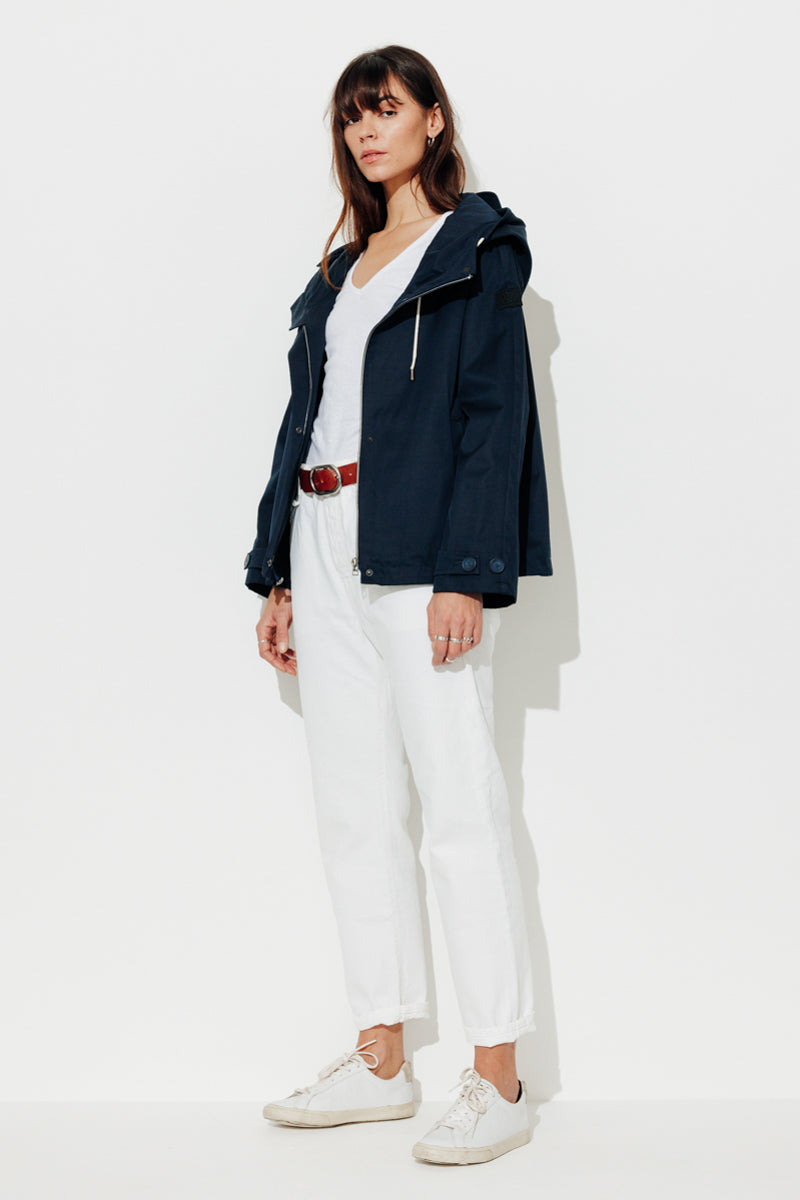 TANZAC - Parka courte déperlante MARINE - Trench & Coat