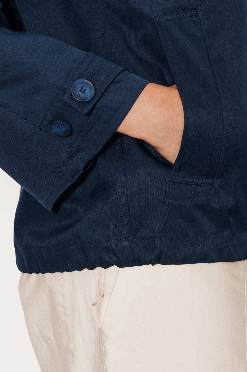 TANZAC - TANZAC - Parka courte déperlante MARINE - Trench & Coat