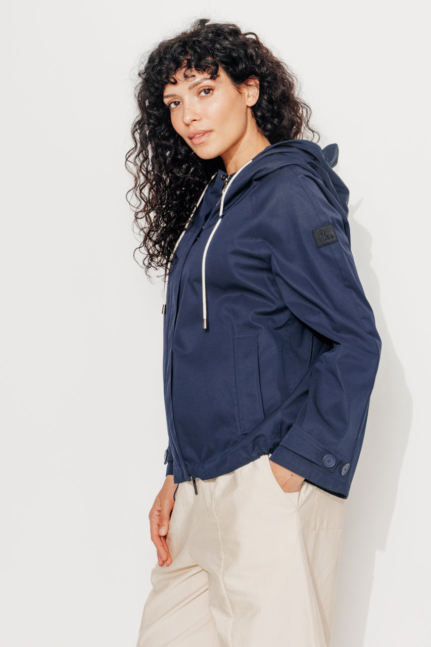 TANZAC - TANZAC - Parka courte déperlante MARINE - Trench & Coat