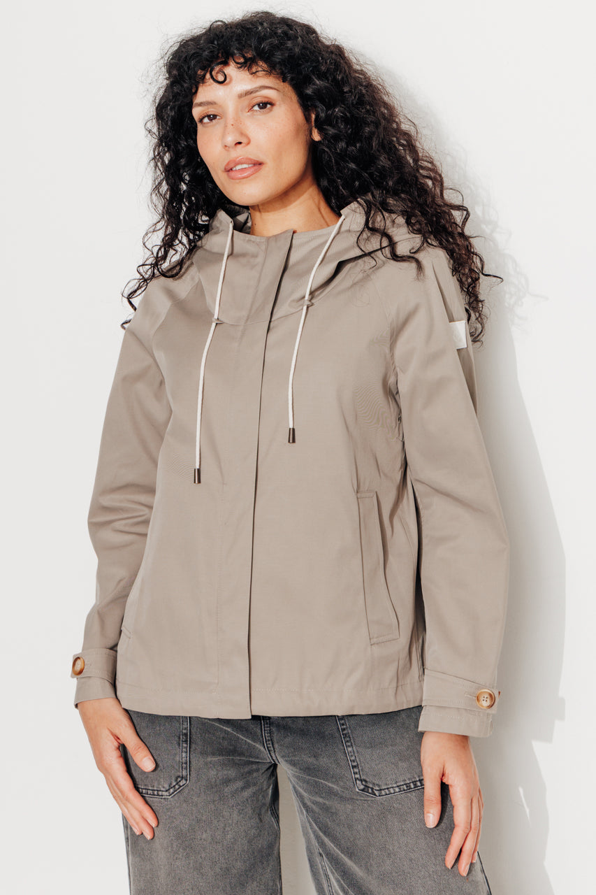 TANZAC - Parka courte déperlante KAKI - Trench & Coat