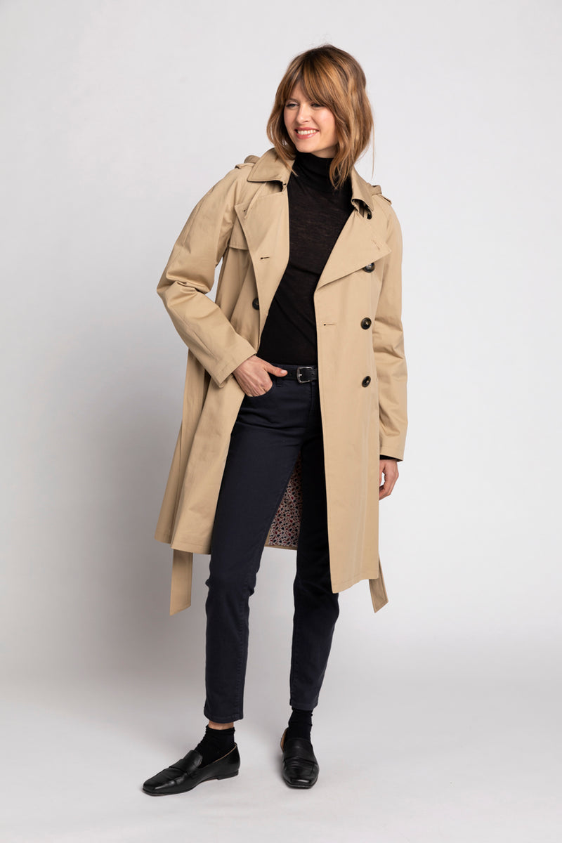 Trench pur coton beige ceintur?� femme hiver - Trench & Coat - Trench & Coat France