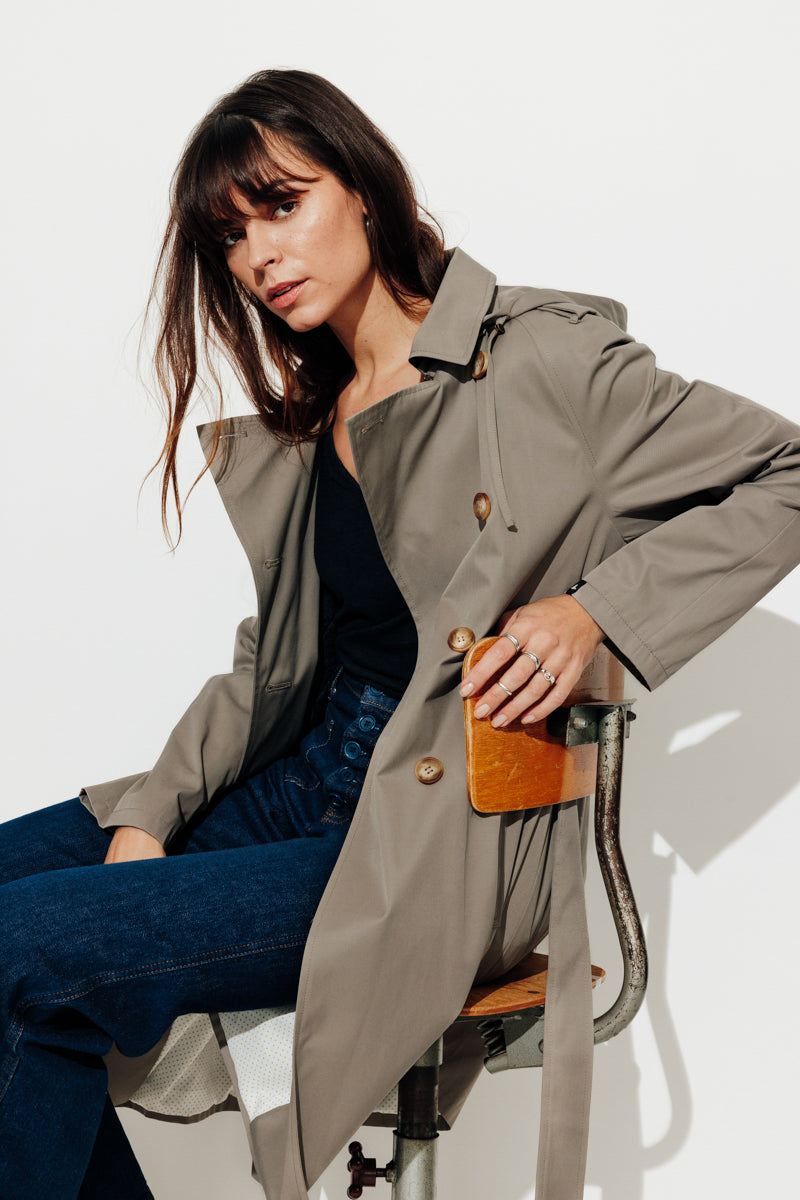 TANGRY - Trench authentique avec gilet amovible kaki KAKI - Trench & Coat