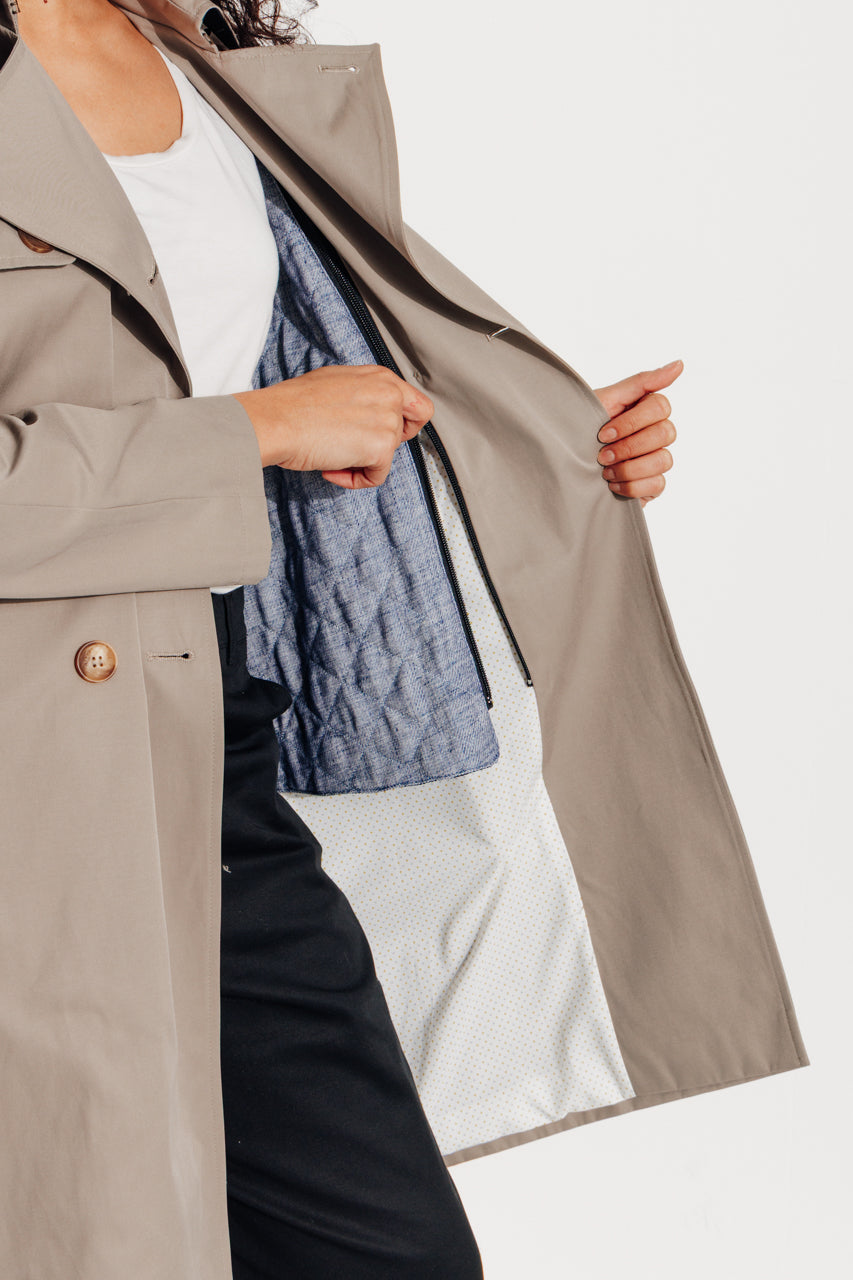 TANGRY - Trench authentique avec gilet amovible kaki KAKI - Trench & Coat