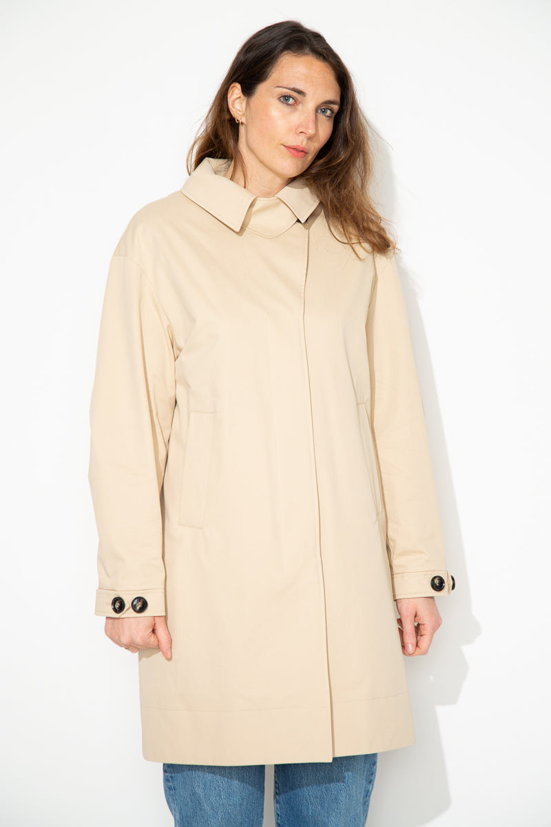 SAUZET - SAUZET - Trench oversize 100% coton déperlant BEIGE - Trench & Coat