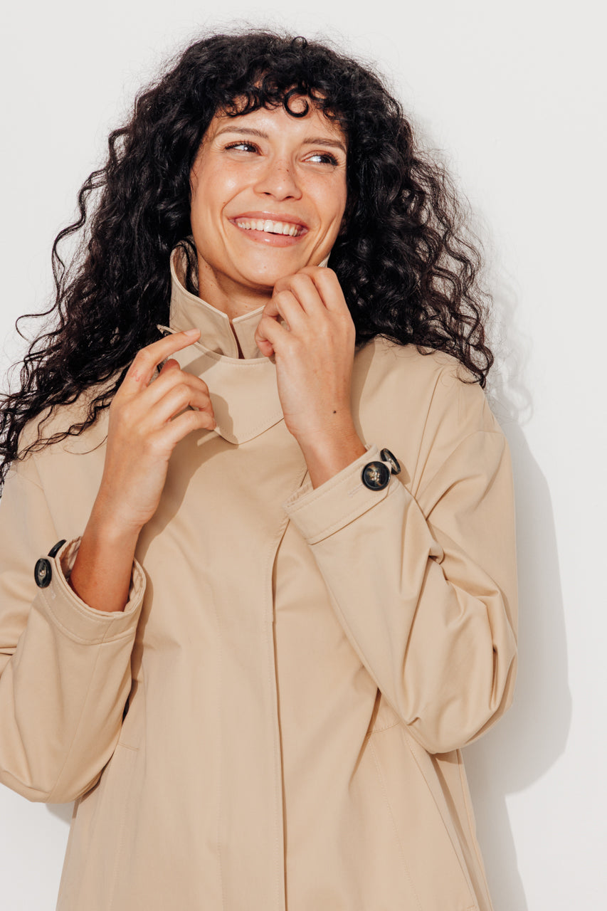 SAUZET - SAUZET - Trench oversize 100% coton déperlant BEIGE - Trench & Coat