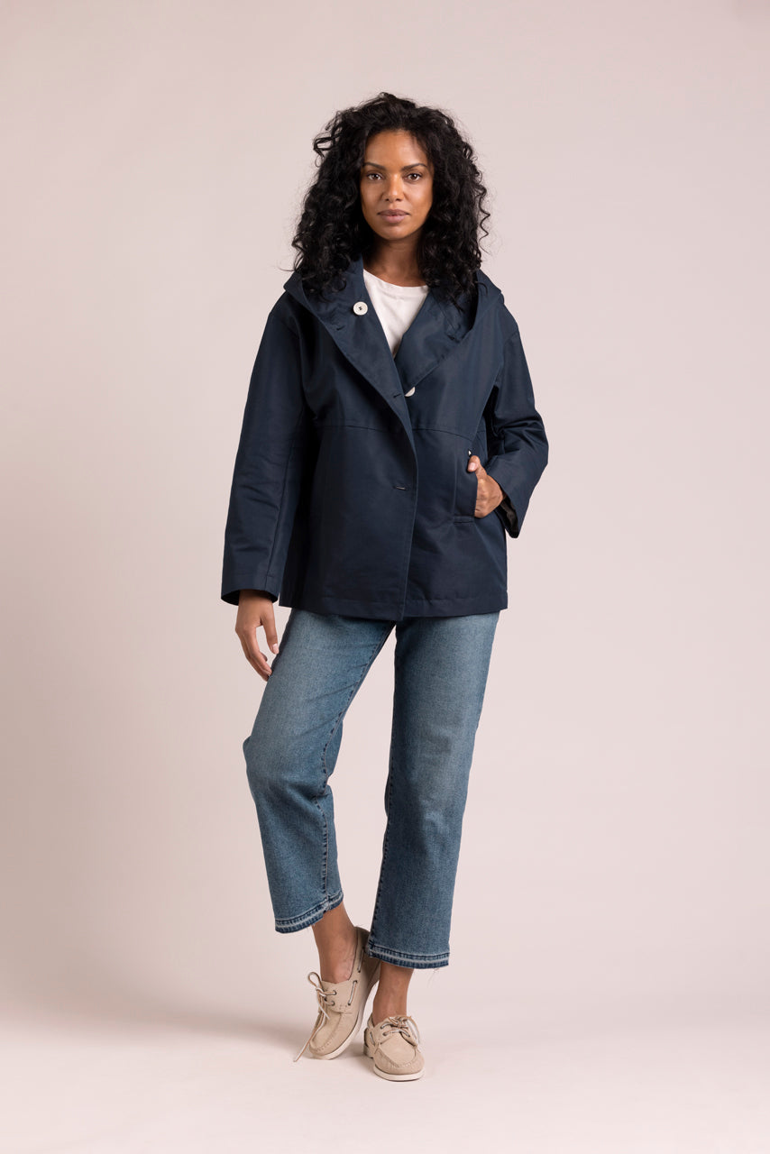 GRENADIER - Parka courte oversize, déperlante MARINE - Trench & Coat