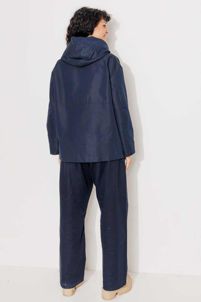 GRENADIER - Parka courte oversize, déperlante MARINE - Trench & Coat