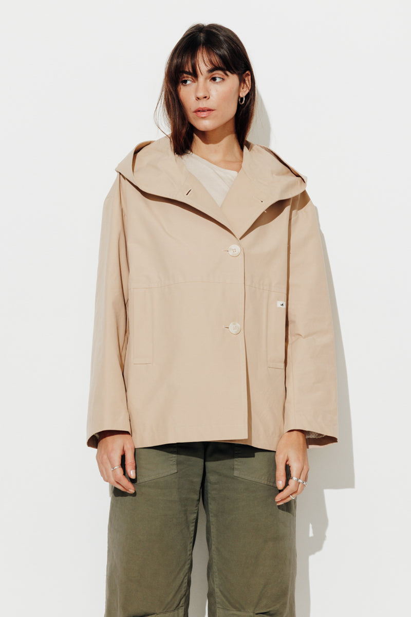 GRENADIER - Parka courte oversize, déperlante Beige rosé / Pink beige - Trench & Coat
