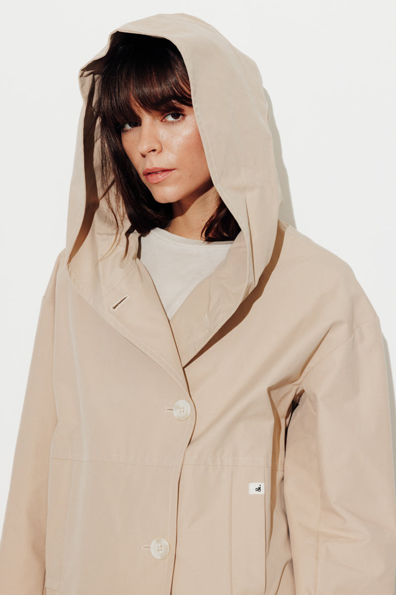 GRENADIER - Parka courte oversize, déperlante Beige rosé / Pink beige - Trench & Coat