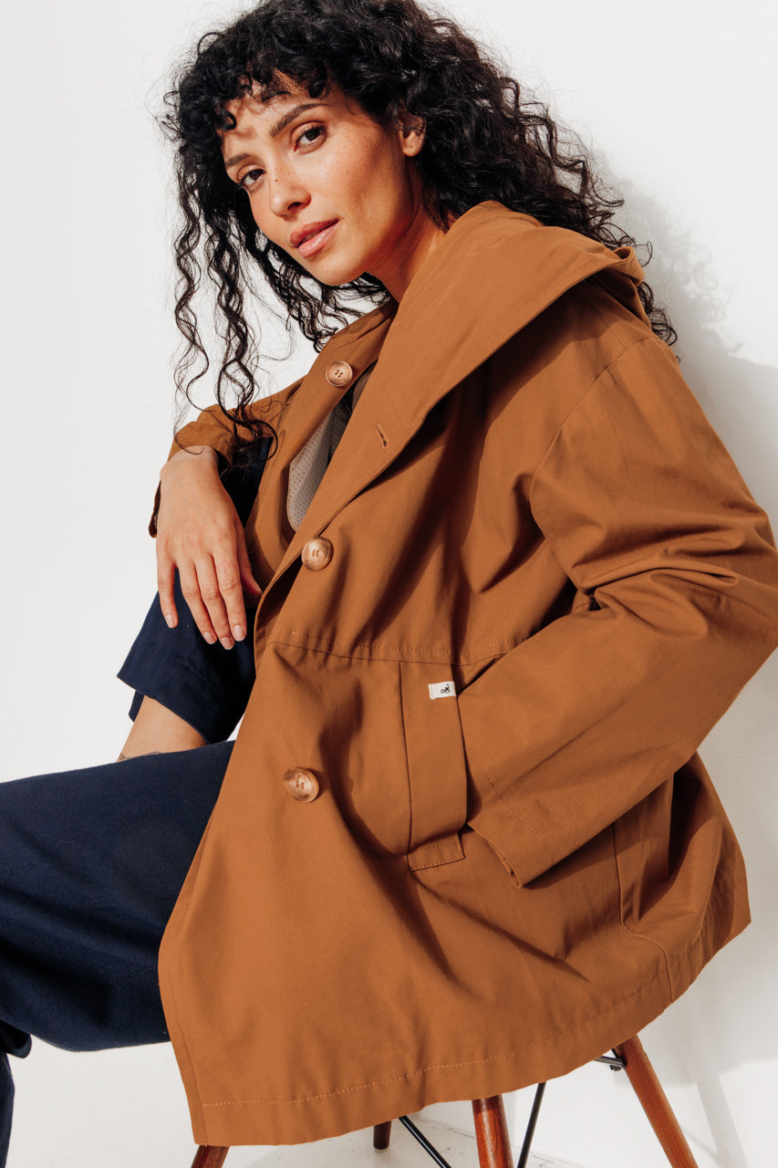 GRENADIER - GRENADIER - Parka courte oversize, déperlante CARAMEL - Trench & Coat