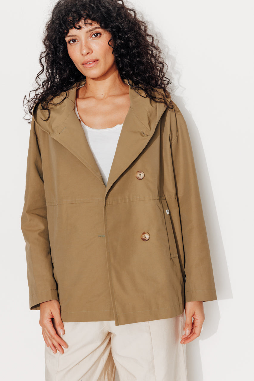 GRENADIER - Parka courte capuche  en coton majoritaire BRONZE - Trench & Coat