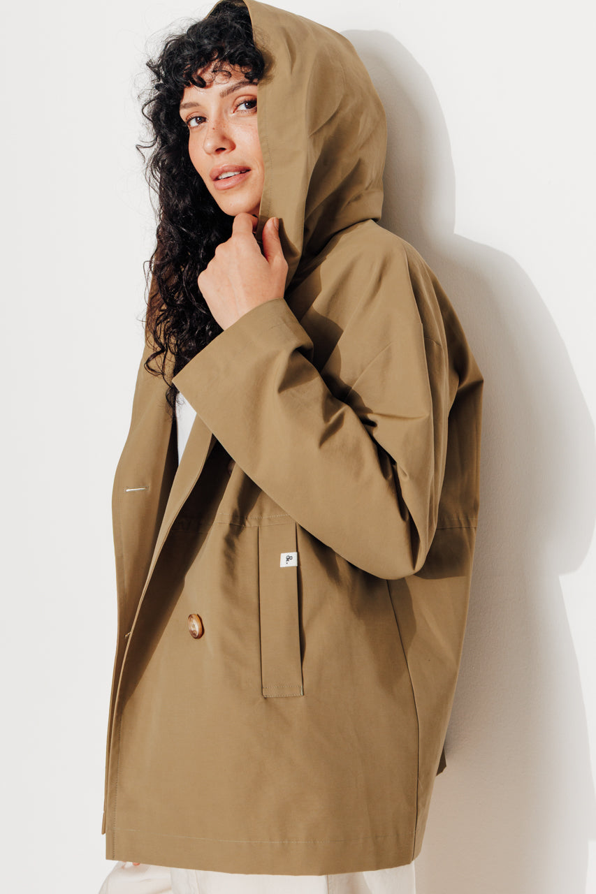 GRENADIER - Parka courte capuche  en coton majoritaire BRONZE - Trench & Coat