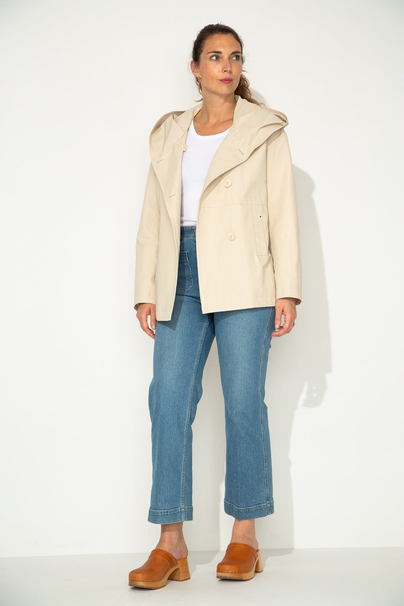 GRENADIER - Parka courte capuche  en coton majoritaire SABLE - Trench & Coat