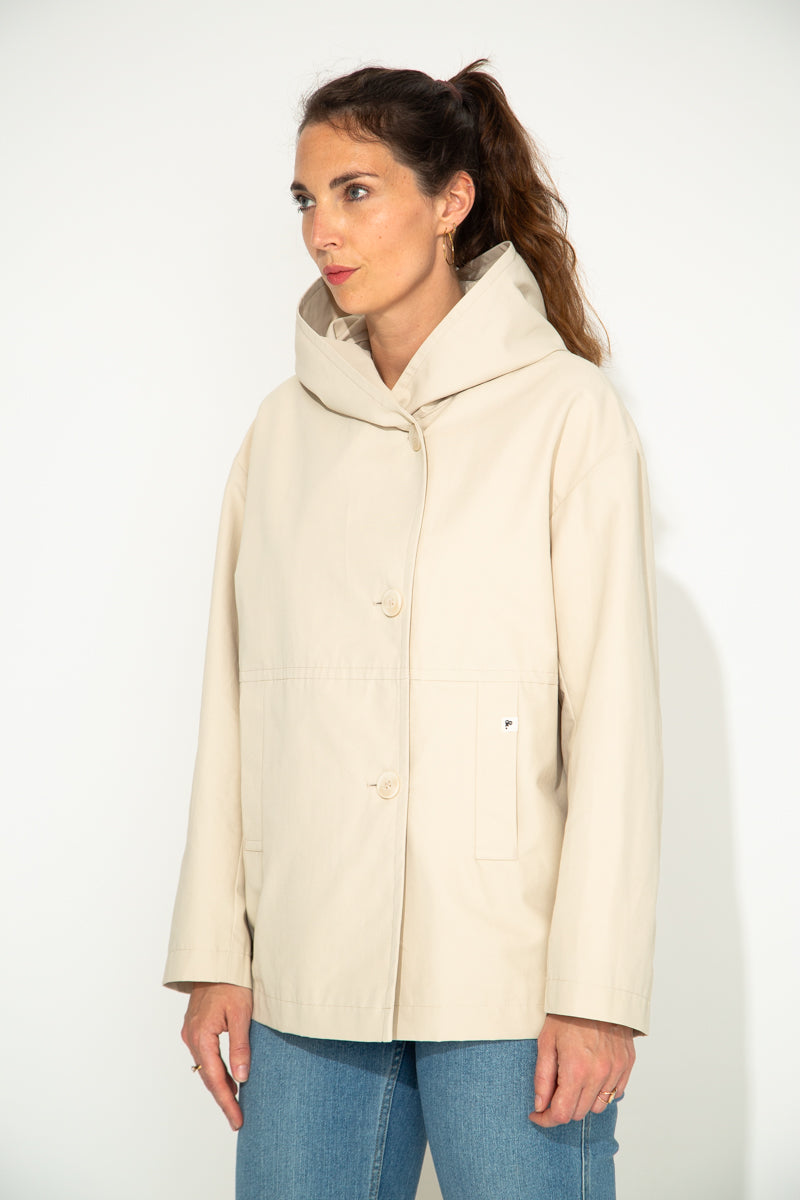 GRENADIER - GRENADIER - Parka courte capuche  en coton majoritaire SABLE - Trench & Coat