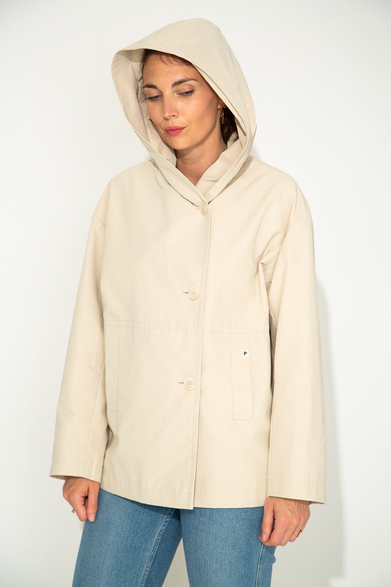 GRENADIER - GRENADIER - Parka courte capuche  en coton majoritaire SABLE - Trench & Coat