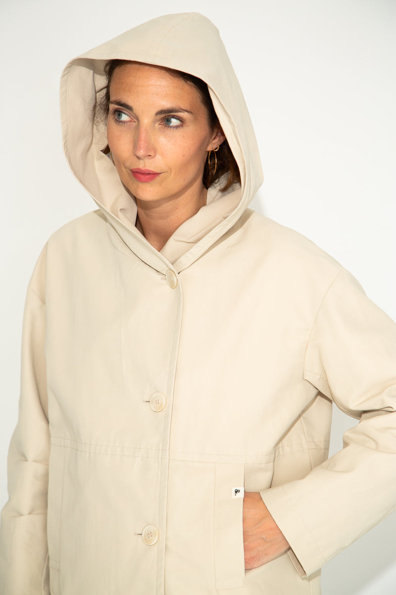 GRENADIER - GRENADIER - Parka courte capuche  en coton majoritaire SABLE - Trench & Coat