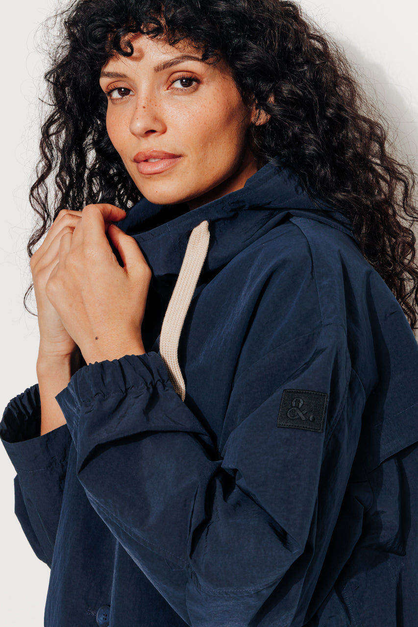 SUREAU - Veste courte, légère et déperlante MARINE - Trench & Coat