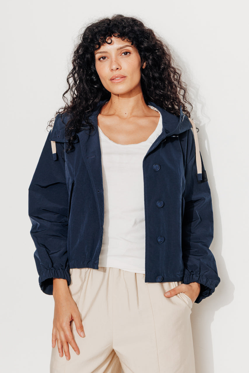 SUREAU - Veste courte, légère et déperlante MARINE - Trench & Coat