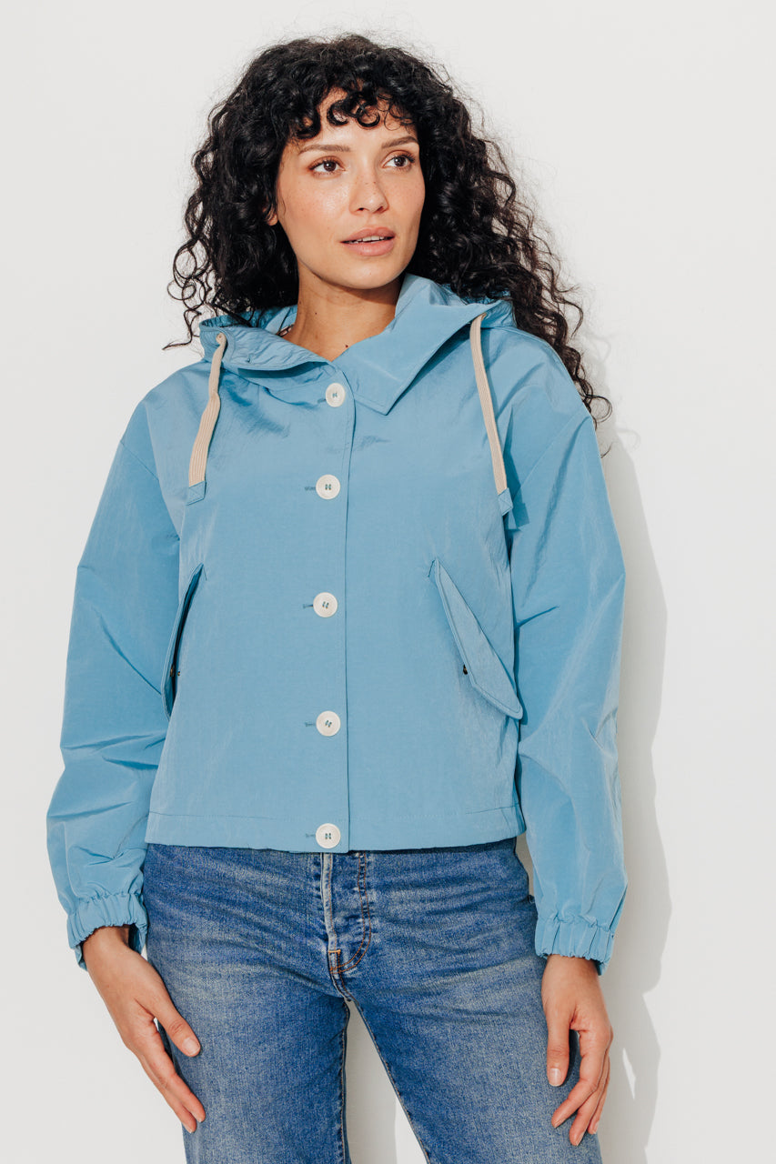 SUREAU - Veste courte, légère et déperlante BLEU RAF - Trench & Coat