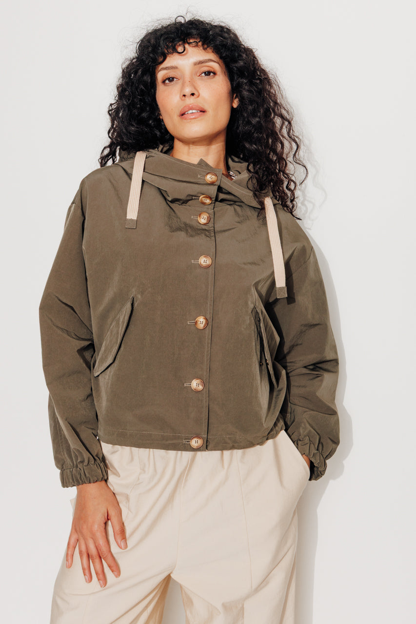 SUREAU - Veste courte, légère et déperlante KAKI - Trench & Coat