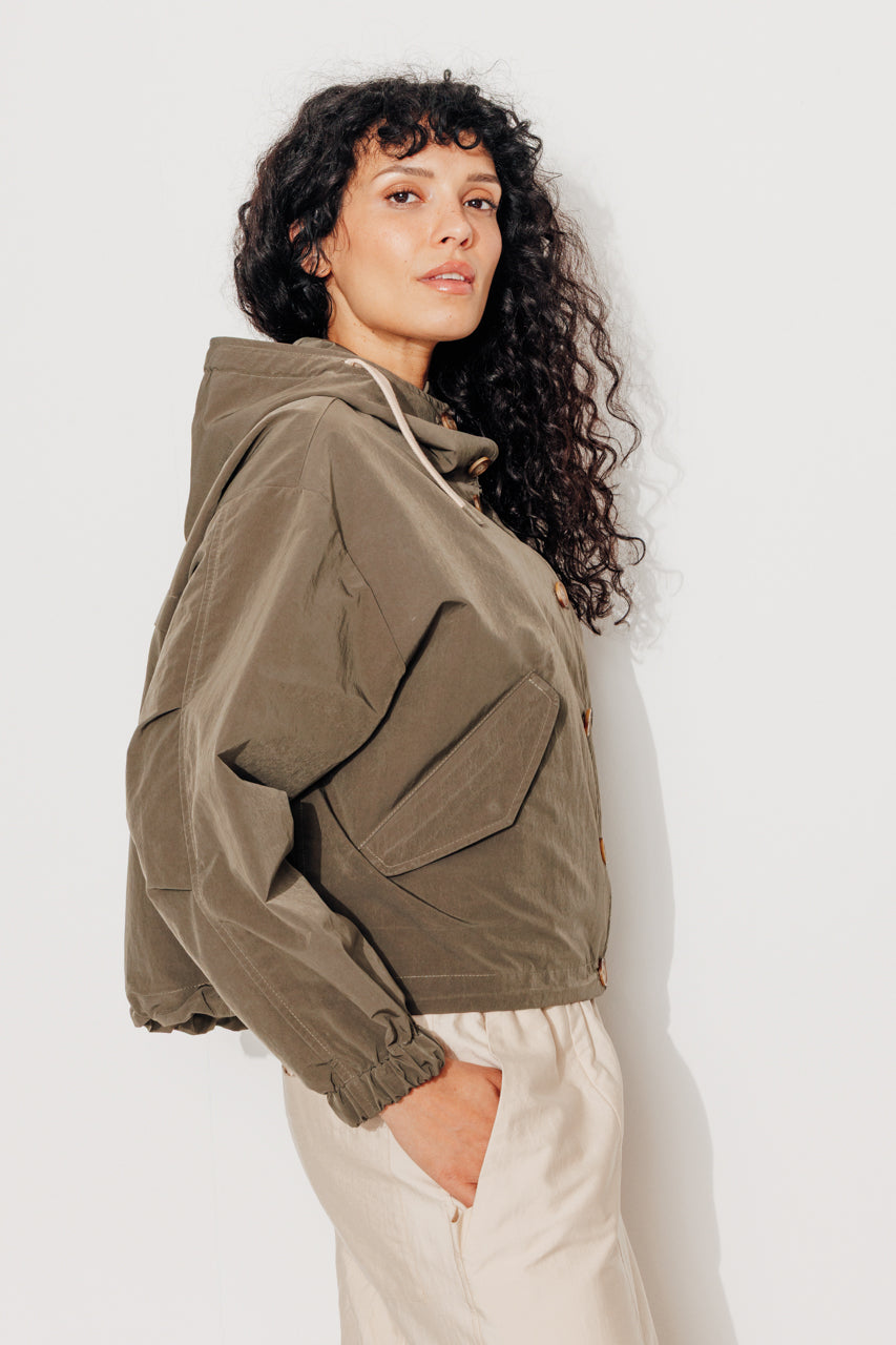 SUREAU - Veste courte, légère et déperlante KAKI - Trench & Coat