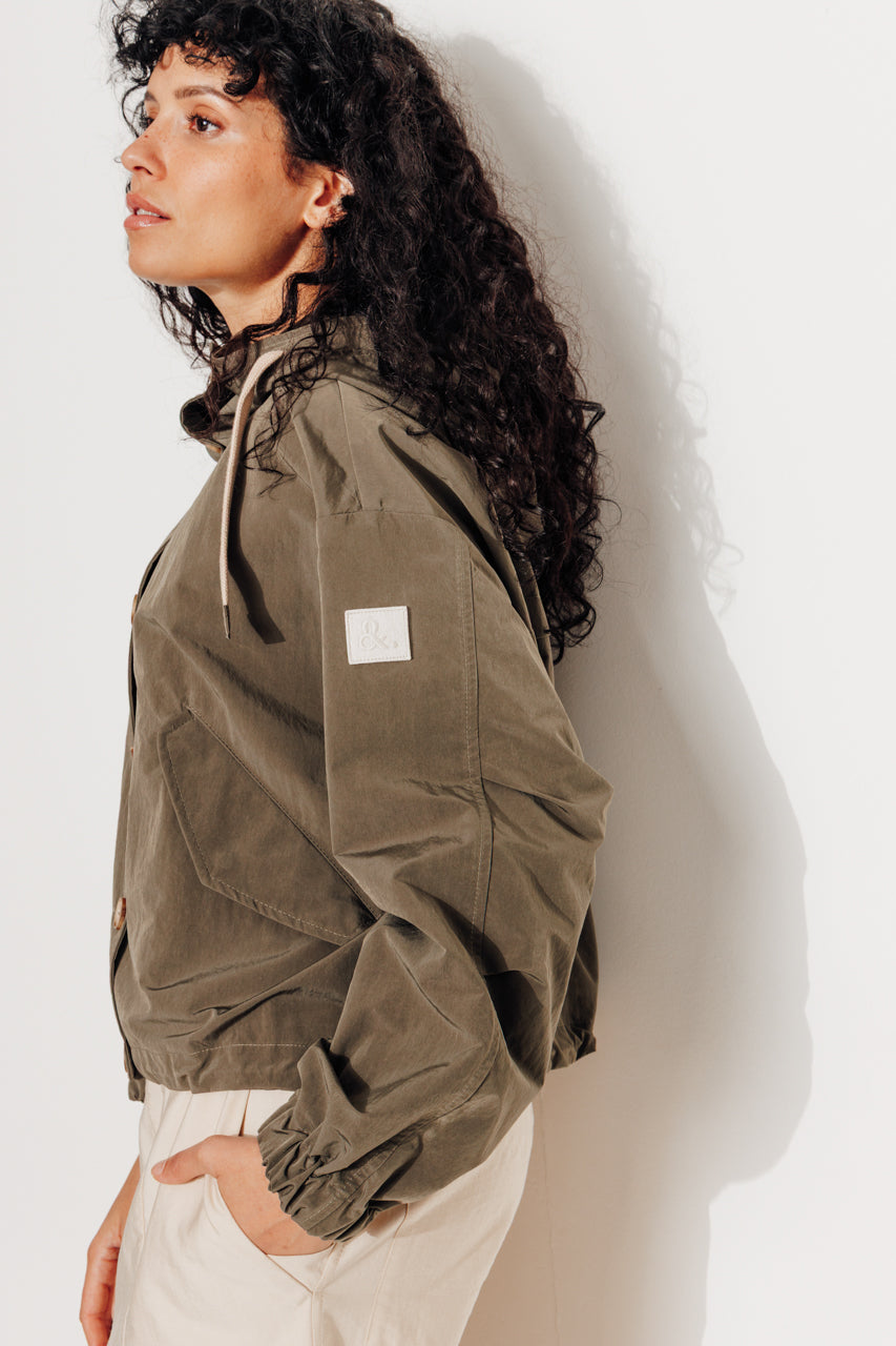 SUREAU - Veste courte, légère et déperlante KAKI - Trench & Coat