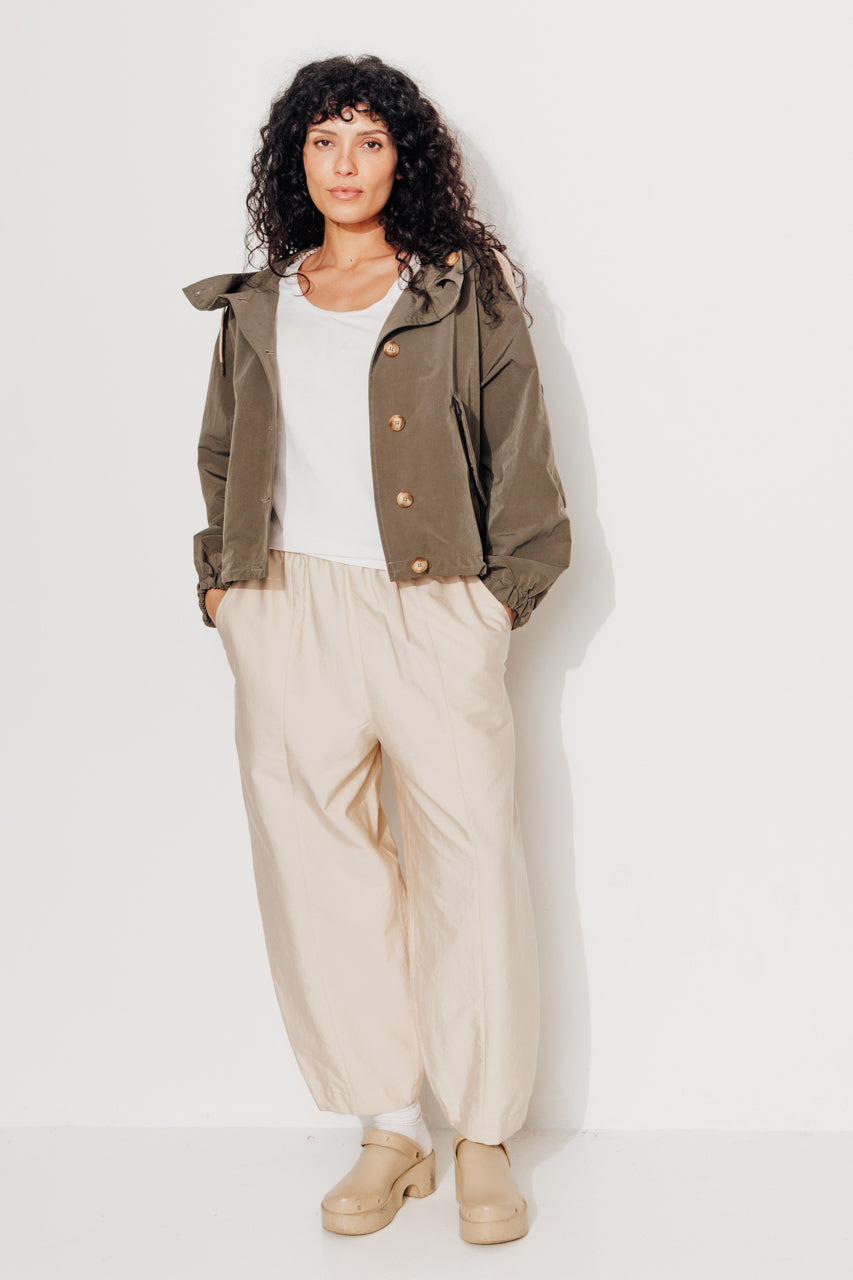 SUREAU - Veste courte, légère et déperlante KAKI - Trench & Coat