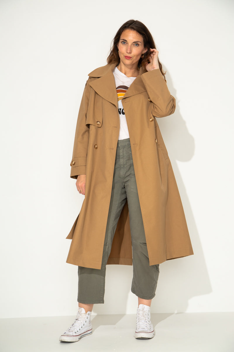 TILIA - Trench authentique coton déperlant CAMEL - Trench & Coat