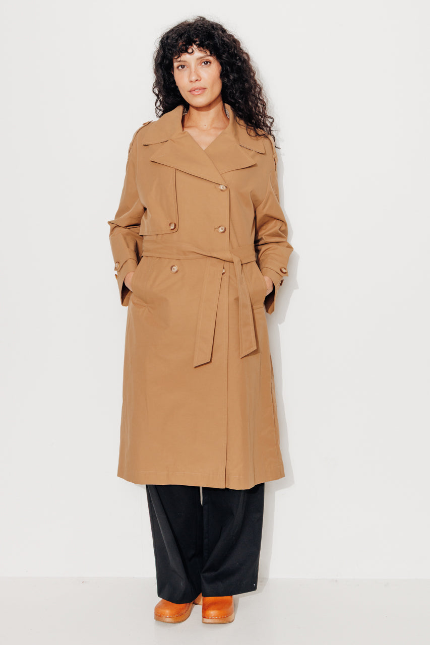 TILIA - Trench authentique coton déperlant CAMEL - Trench & Coat