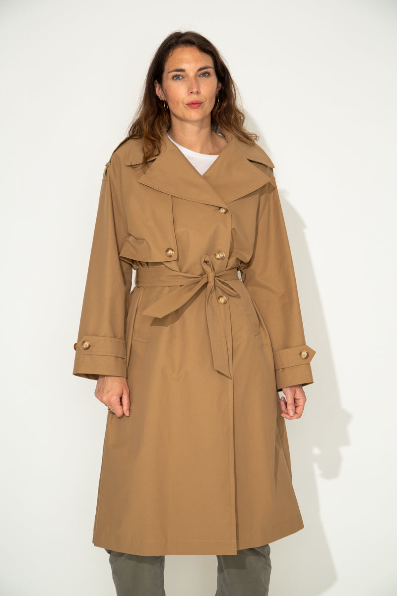 TILIA - Trench authentique coton déperlant CAMEL - Trench & Coat