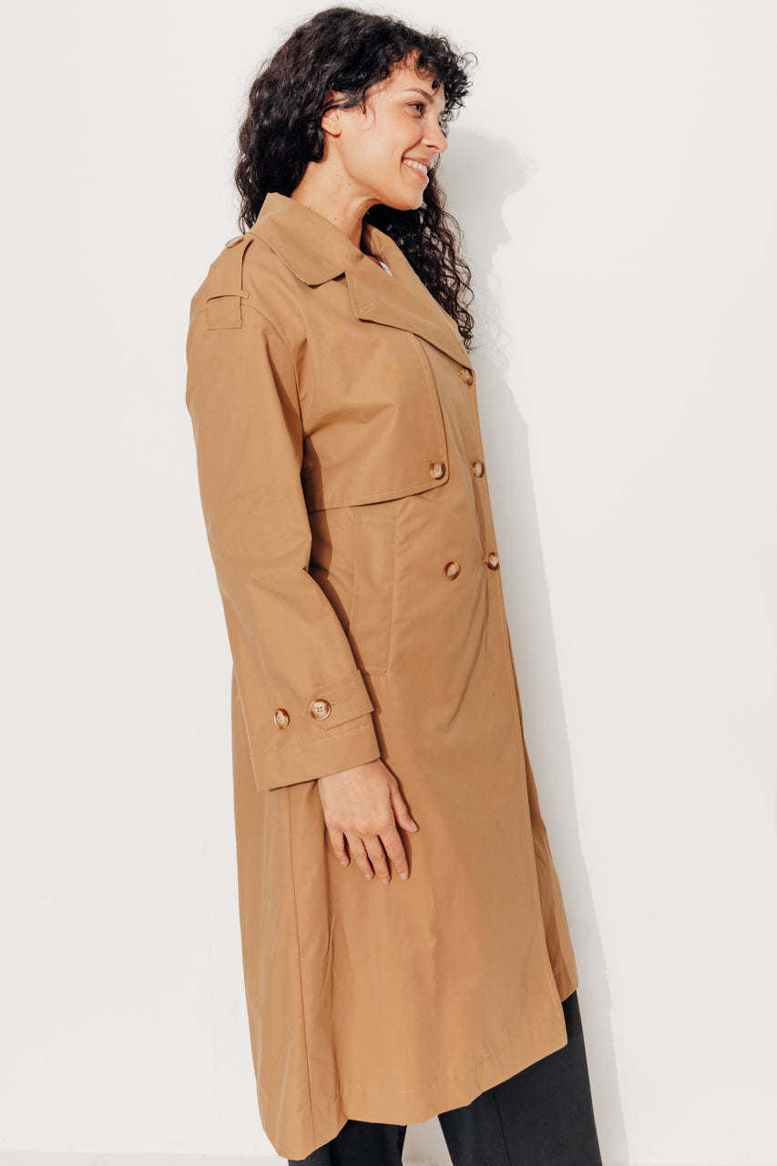 TILIA - Trench authentique coton déperlant CAMEL - Trench & Coat