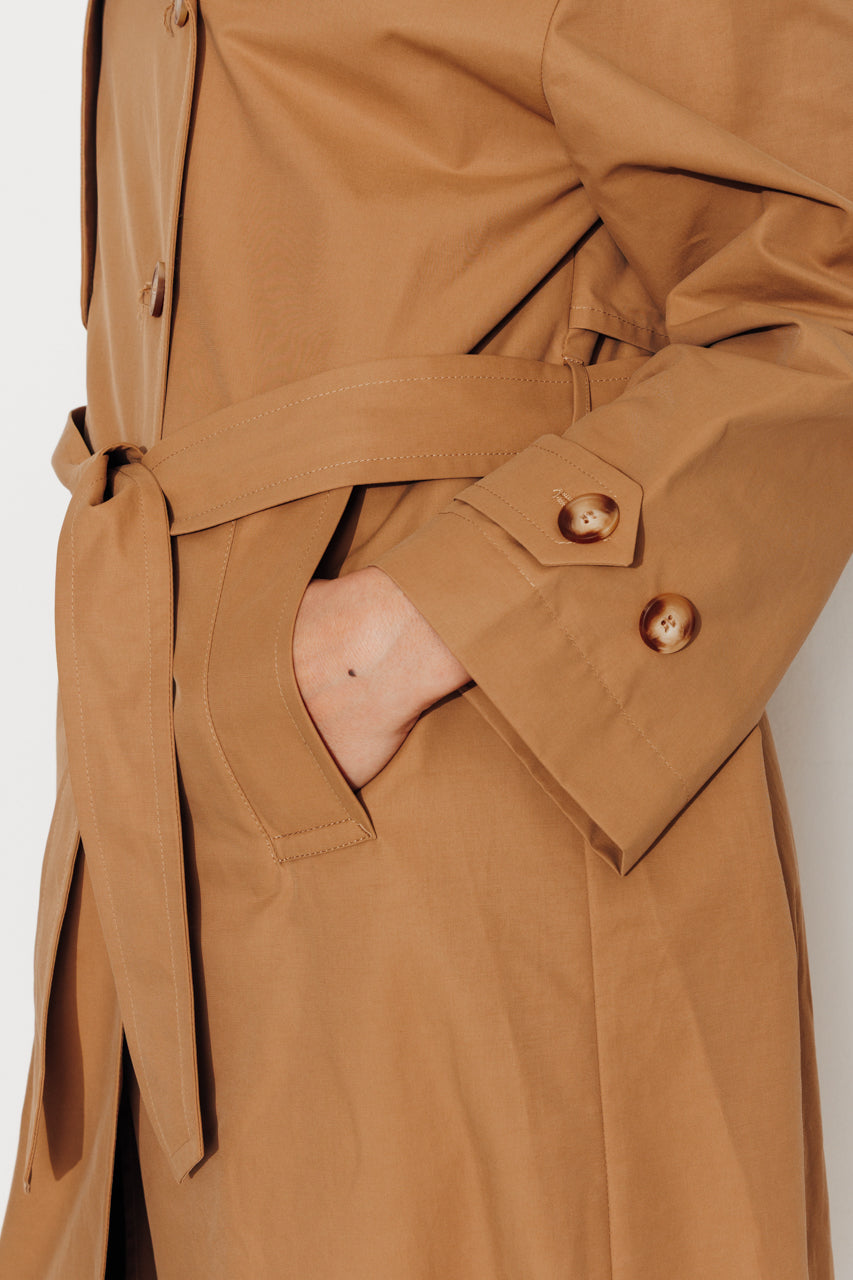 TILIA - TILIA- Trench authentique coton déperlant CAMEL - Trench & Coat
