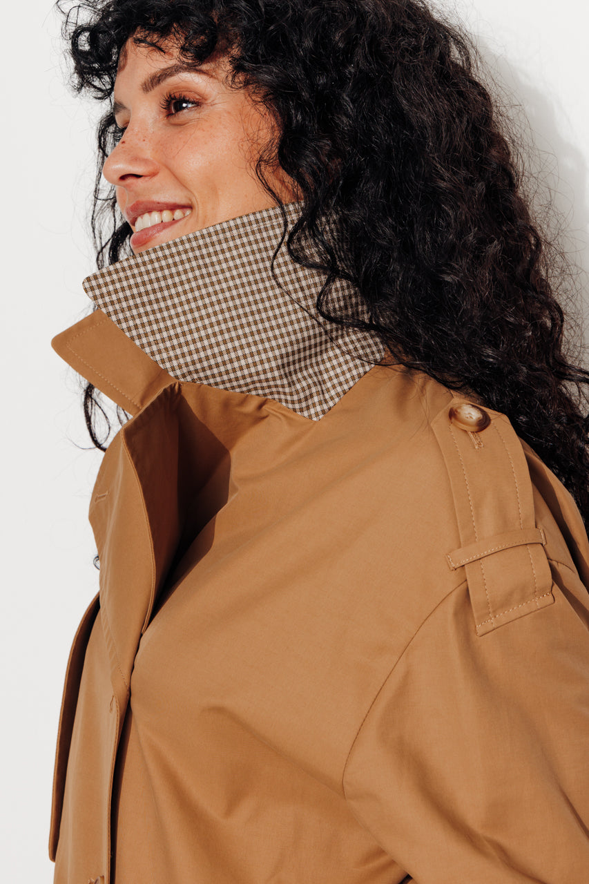 TILIA - TILIA- Trench authentique coton déperlant CAMEL - Trench & Coat