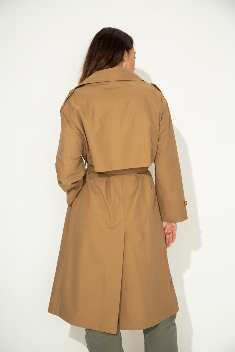 TILIA - Trench authentique coton déperlant CAMEL - Trench & Coat