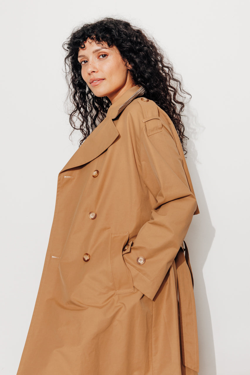 TILIA - TILIA- Trench authentique coton déperlant CAMEL - Trench & Coat