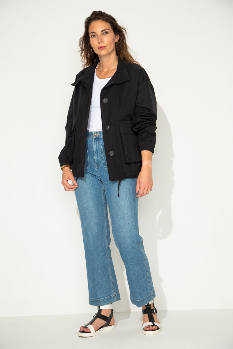 MUSA - Blouson oversize coton, doublé NOIR - Trench & Coat